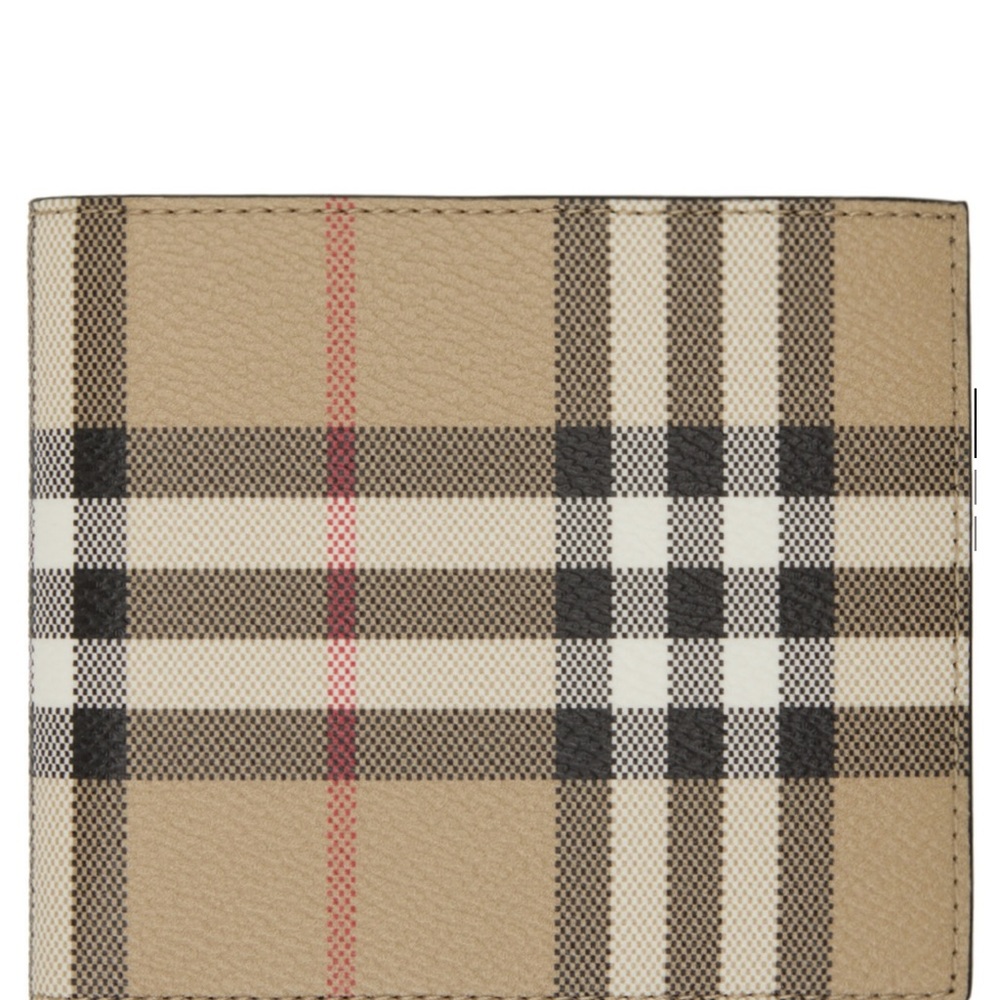 Burberry Tan Checkered Men's Wallet